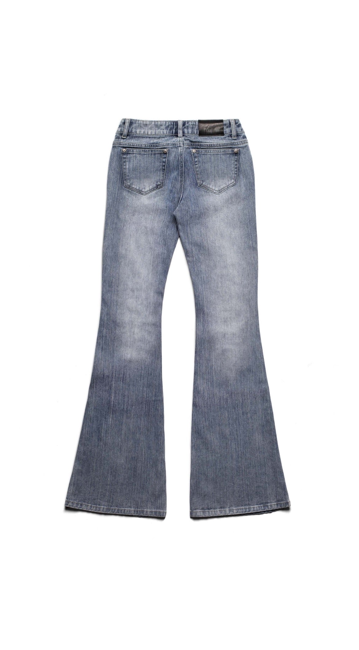 Flared Spiked Denim Jeans