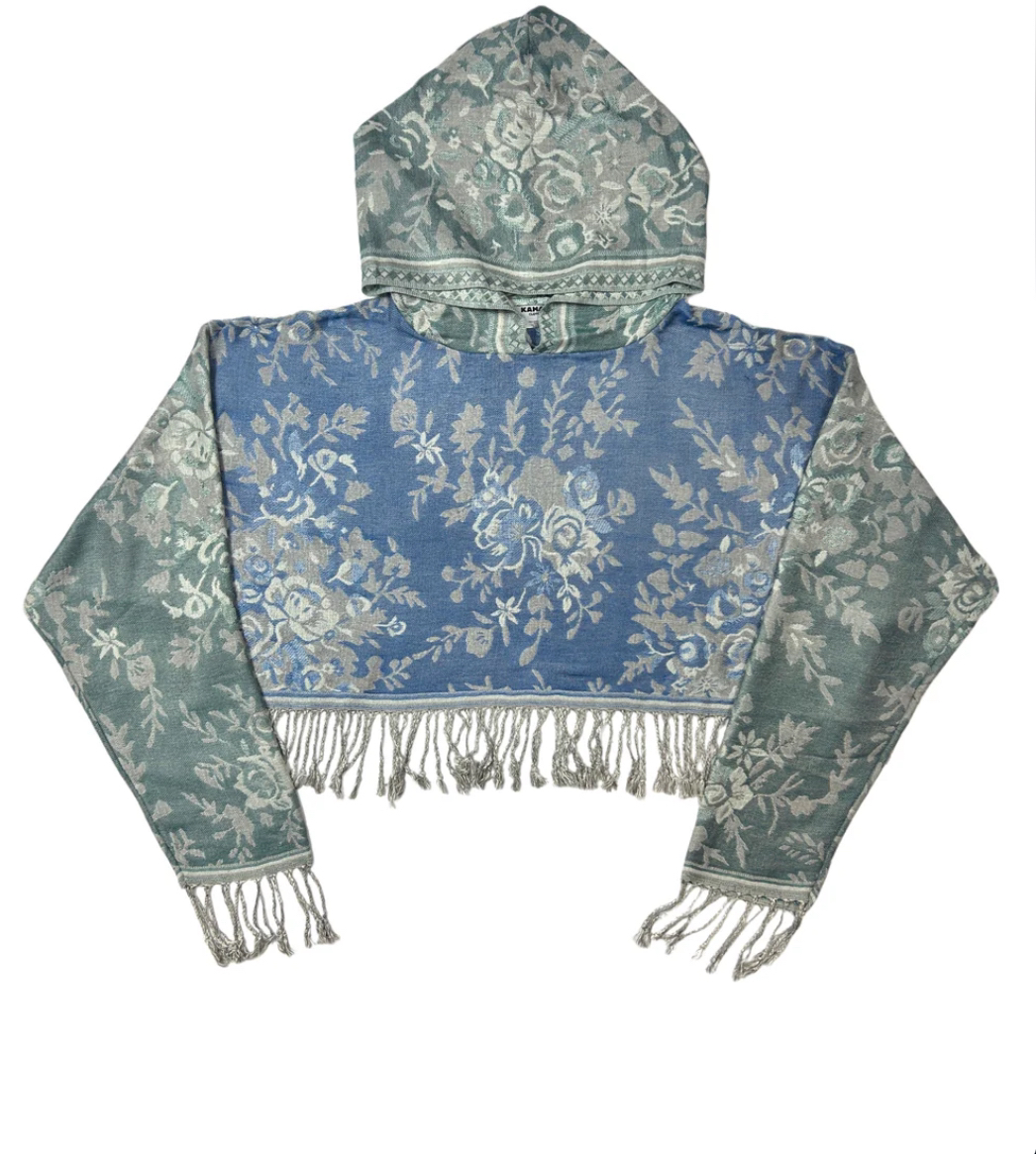 Cropped Pashmina Hoodie