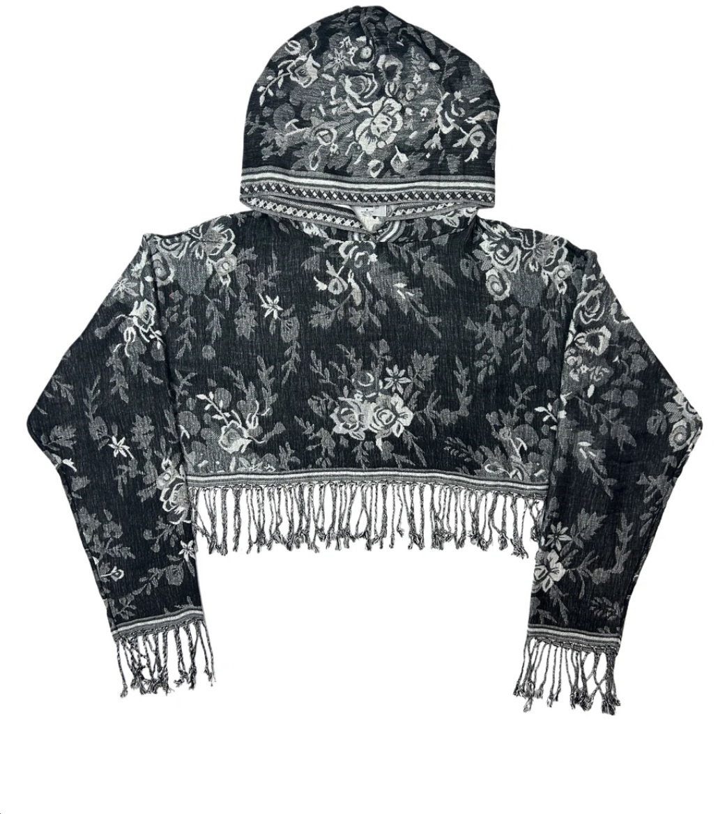 Cropped Pashmina Hoodie