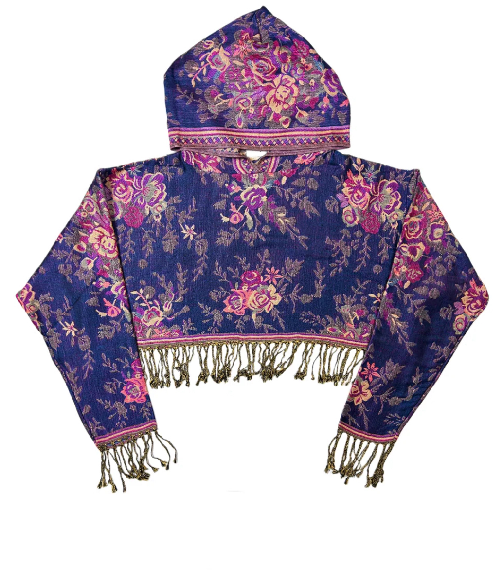 Cropped Pashmina Hoodie