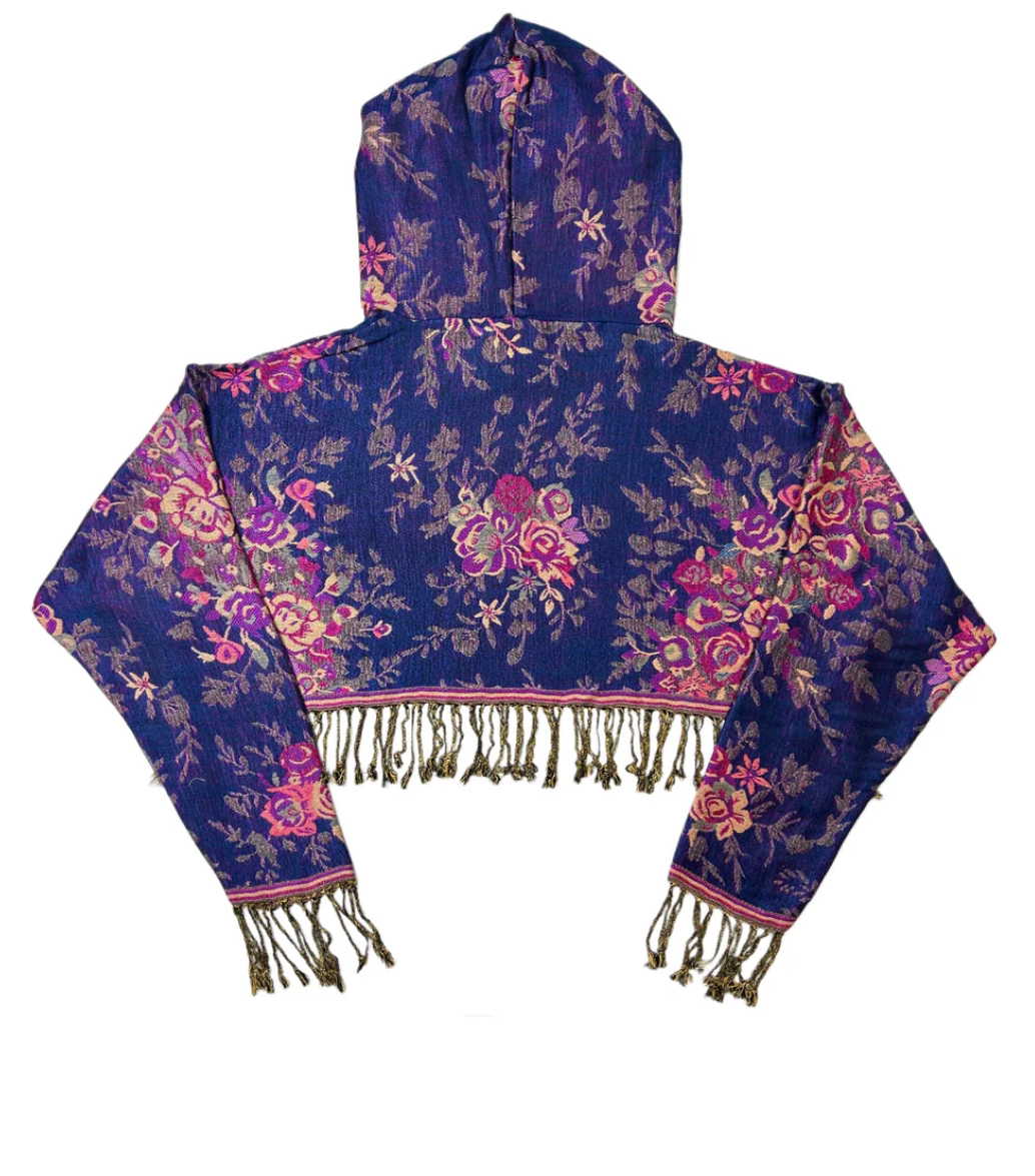 Cropped Pashmina Hoodie