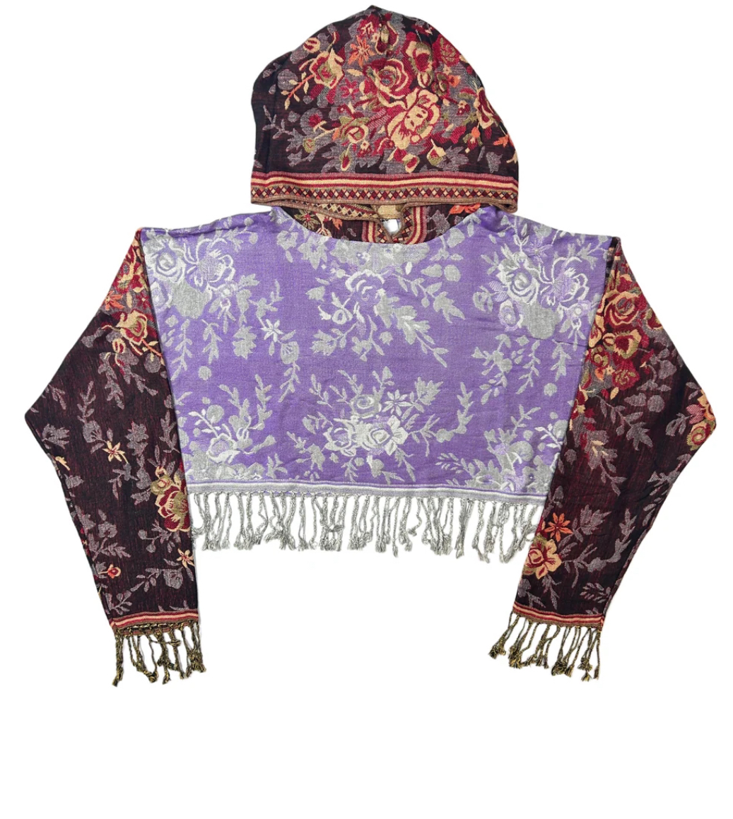 Cropped Pashmina Hoodie