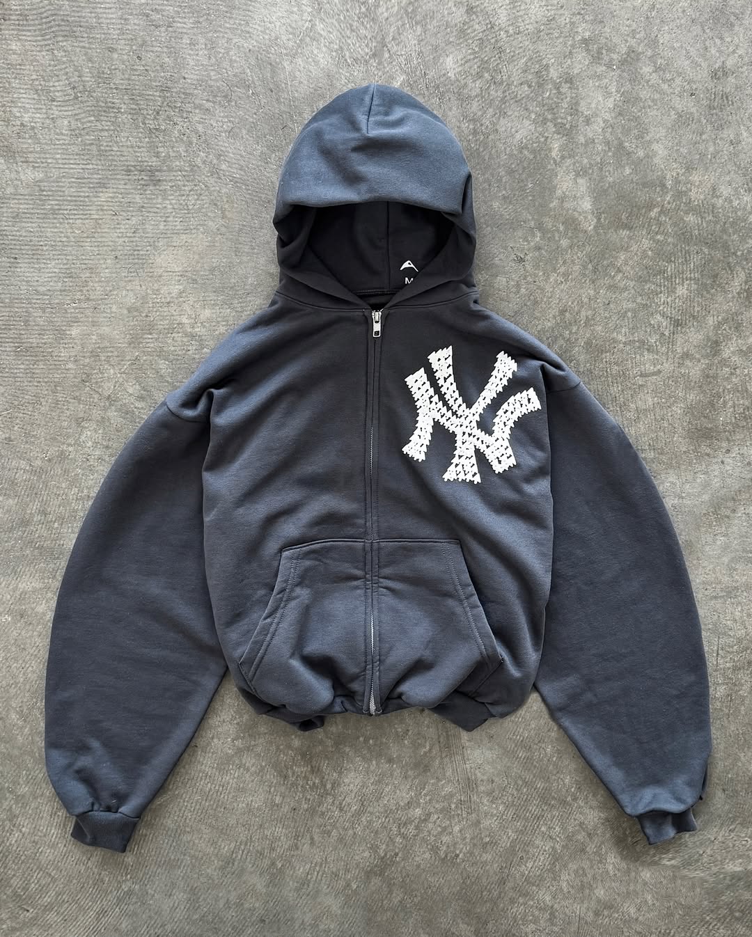 NY Dolphin Blue Zip-Up Hoodie