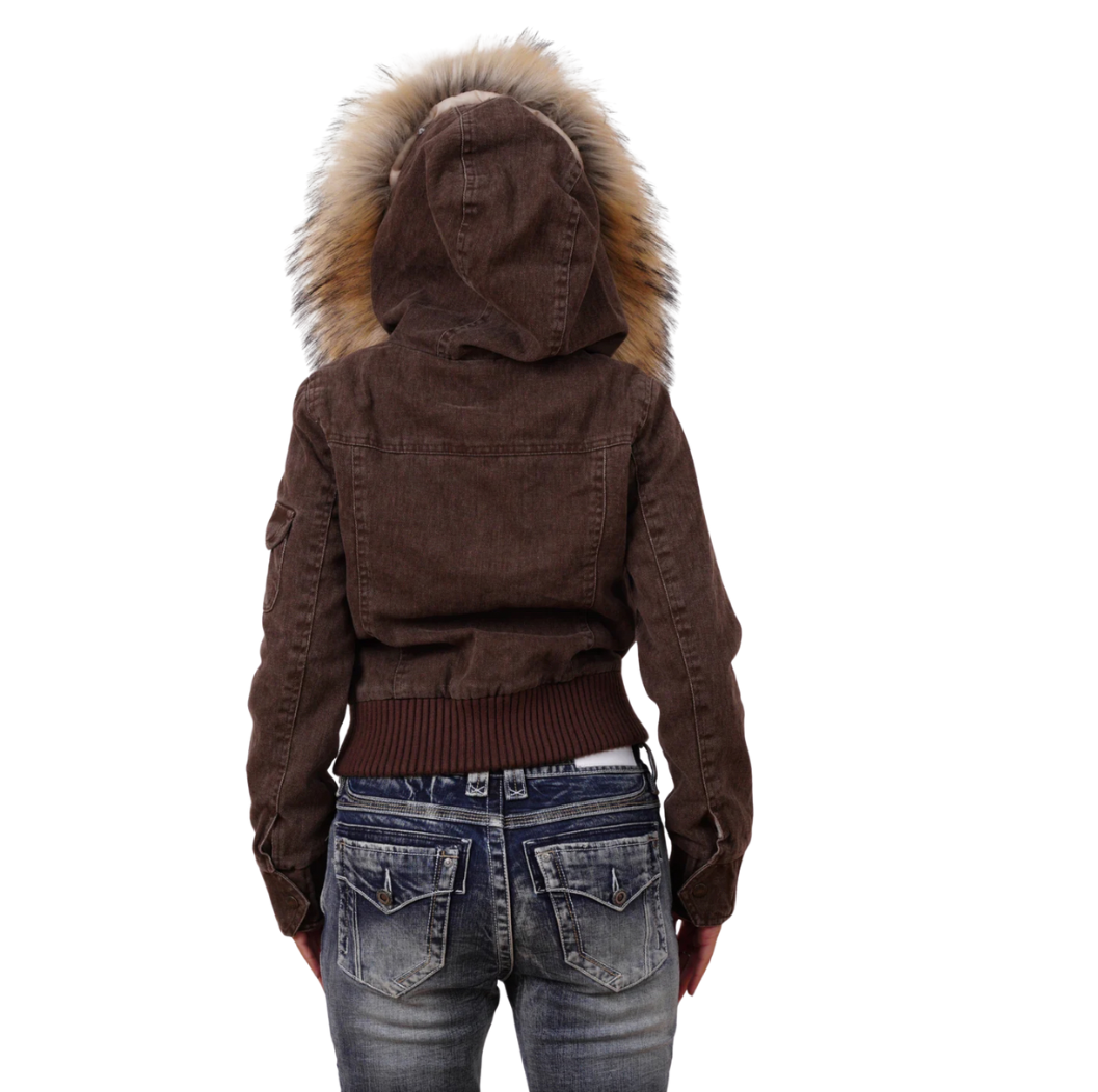 2000s Jacket with Fur Collar