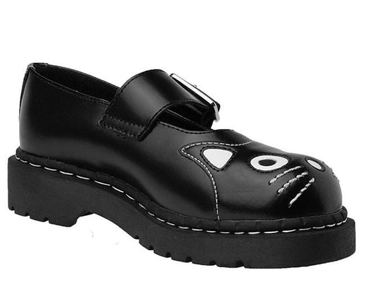Black Kitty Mary Jane Shoes