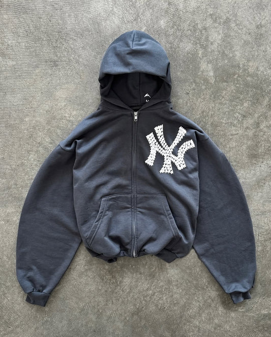 NY Dolphin Blue Zip-Up Hoodie